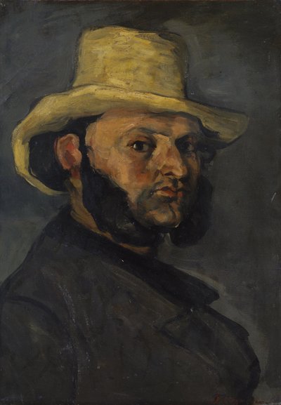 Gustave Boyer (b. 1840) in a Straw Hat by Paul Cézanne